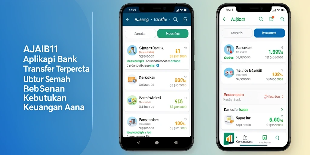 Antarmuka AJAIB11 yang memudahkan proses Transfer Bank.