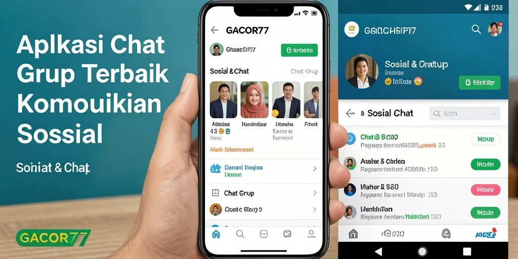 Antarmuka GACOR77 menampilkan fitur Chat Grup yang menarik.