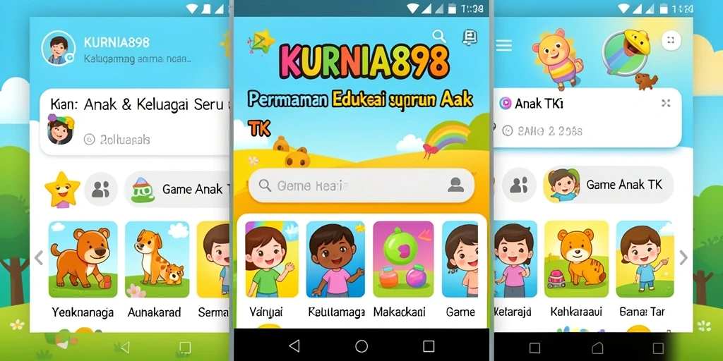 Tampilan antarmuka KURNIA898 yang interaktif dan menarik untuk anak-anak.