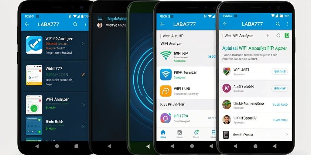 Tampilan antarmuka LABA777 yang menampilkan analisis jaringan WiFi.