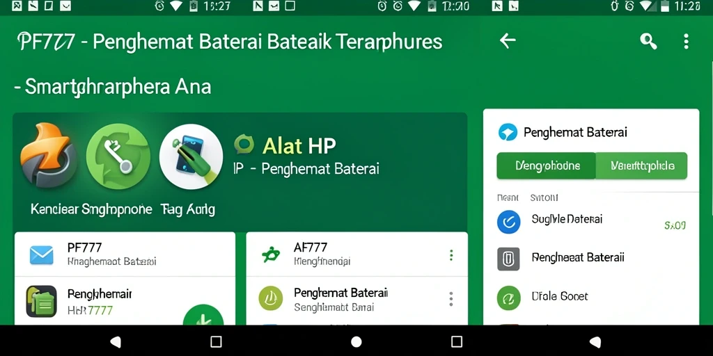 Tampilan antarmuka PF777 yang sederhana dan efektif untuk penghematan baterai.
